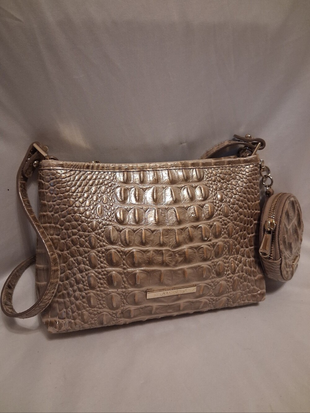 Brahmin Crossbody In Moonscape With Matching Coin Purse